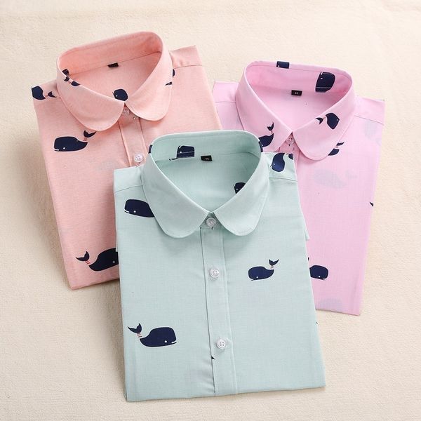 women print new blouse fashion cartoon floral printed shirt long sleeve shirts female plus size camisas femininas, White
women print new blouse fashion cartoon floral printed shirt long sleeve shirts female plus size camisas femininas, White