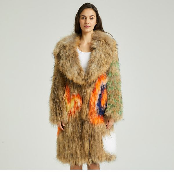 ct836 women fashion real raccoon fur coat girl female leisure jacket long coats trench, Black
ct836 women fashion real raccoon fur coat girl female leisure jacket long coats trench, Black