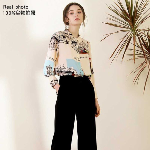 women's blouses & shirts 2021 summer women lapel hit color long sleeves chiffon female fashion casual blouse printing stitching qx60, White
women's blouses & shirts 2021 summer women lapel hit color long sleeves chiffon female fashion casual blouse printing stitching qx60, White