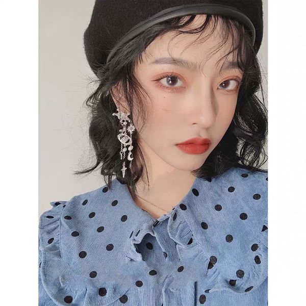 korean baroque vintage star moon earrings for women girls long tassel pearl pendant drop dangle earring wedding party jewelry, Golden
korean baroque vintage star moon earrings for women girls long tassel pearl pendant drop dangle earring wedding party jewelry, Golden