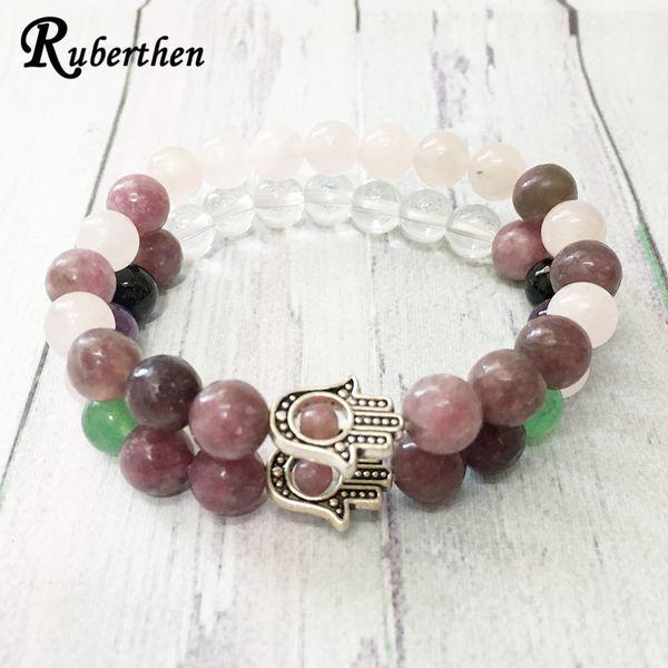 ruberthen 2019 new arrivals bracelet set natural lepidolite chakra bracelet rose quart z crystal hamsa for women, Black
ruberthen 2019 new arrivals bracelet set natural lepidolite chakra bracelet rose quart z crystal hamsa for women, Black