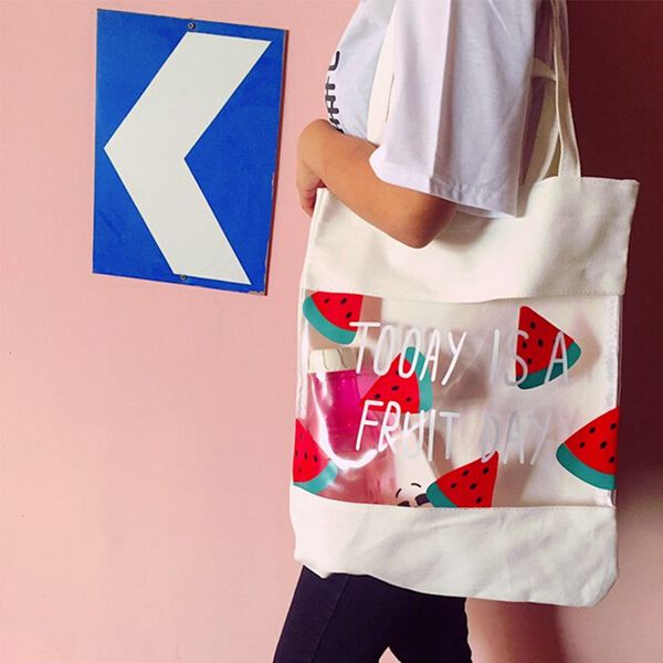 women fashion transparent fresh party tote bags canvas patchwork large capacity shoulder bag summer style reusable shopping bag
women fashion transparent fresh party tote bags canvas patchwork large capacity shoulder bag summer style reusable shopping bag