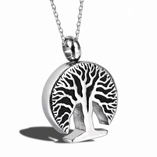 

woman fashion pendants necklace silver chain mens jewellery stainless steel accessories women commemorative opening tree of life perfume