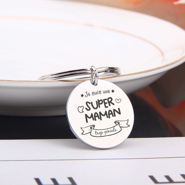 flyangel keyring engraved engraved je suis une super maman new style keychain gifts for mother gifts bag charm, Silver
flyangel keyring engraved engraved je suis une super maman new style keychain gifts for mother gifts bag charm, Silver