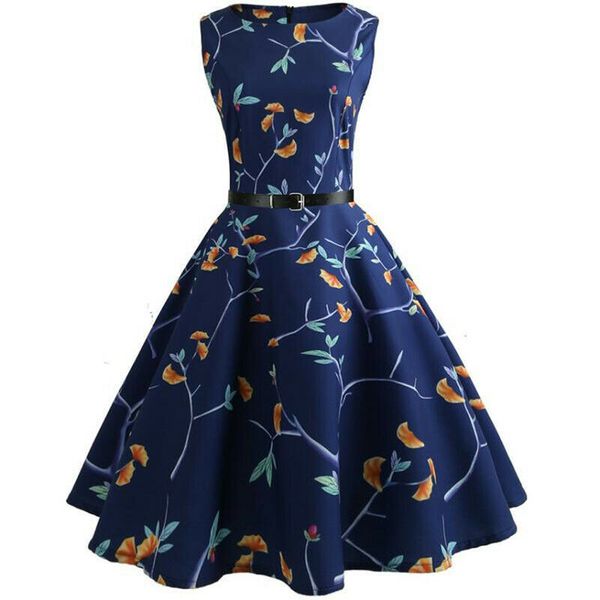 womens vintage a-line dress ladies zip floral print sleeveless belt swing dress, Black;gray
womens vintage a-line dress ladies zip floral print sleeveless belt swing dress, Black;gray