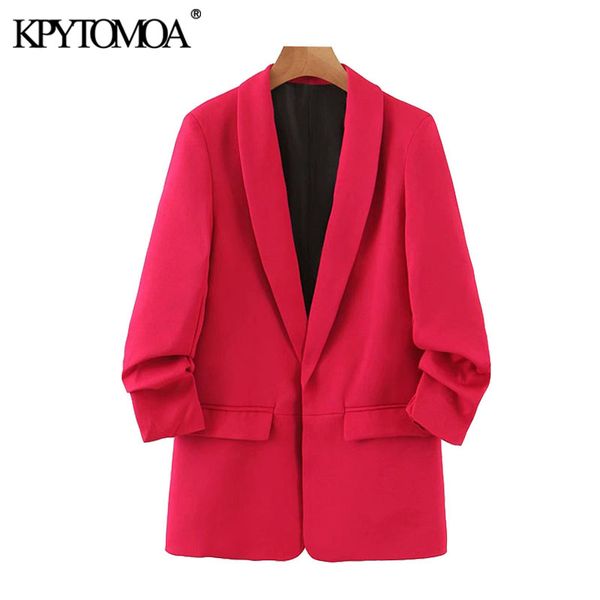 kpytomoa women 2020 fashion office wear basic blazers coat vintage rolled-up sleeves pockets female outerwear chic, White;black
kpytomoa women 2020 fashion office wear basic blazers coat vintage rolled-up sleeves pockets female outerwear chic, White;black