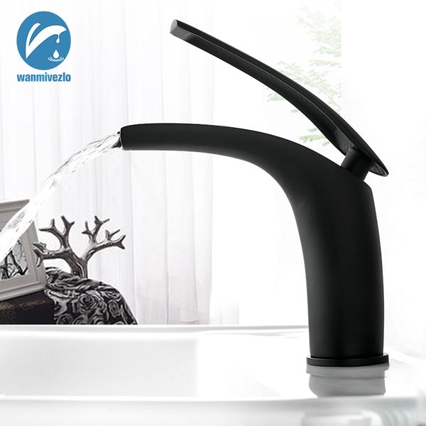 black waterfall bathroom sink faucet single handle basin faucet spout and cold water mixer tap golden mixer tap
black waterfall bathroom sink faucet single handle basin faucet spout and cold water mixer tap golden mixer tap
