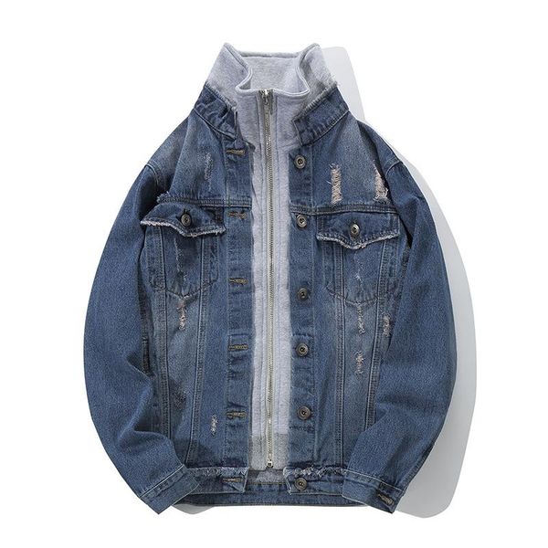 mens jackets fashion casaul hip hop hole stitching fake two pieces denim cardigan zipper stand-up collar streetwear m-xl, Black;brown
mens jackets fashion casaul hip hop hole stitching fake two pieces denim cardigan zipper stand-up collar streetwear m-xl, Black;brown