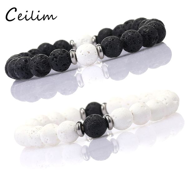 energy healing lava stone bracelet: black & white beads for balance. adjustable yoga jewelry for women/men.
energy healing lava stone bracelet: black & white beads for balance. adjustable yoga jewelry for women/men.