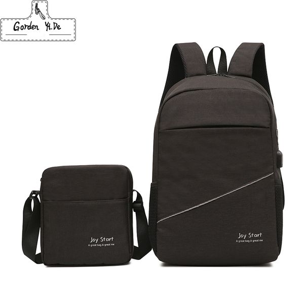 2 pcs/set women school backpacks 14 inch lapbag man usb design backpack bag black backpack/shoulder bags masculina
2 pcs/set women school backpacks 14 inch lapbag man usb design backpack bag black backpack/shoulder bags masculina