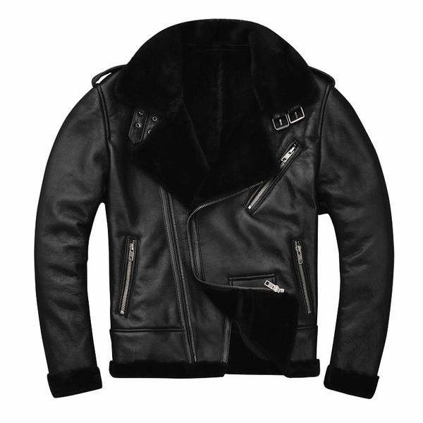 seveyfan men genuine sheep fur shearling jacket winter real fur coat black slim motorcycle biker leather jacket for male r3389
seveyfan men genuine sheep fur shearling jacket winter real fur coat black slim motorcycle biker leather jacket for male r3389