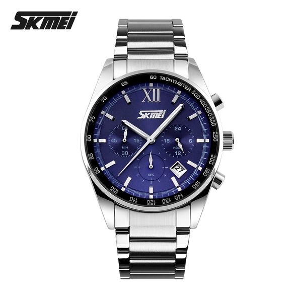 new popular skmei brand men business casual quartz watches fashion personality auto date chronograph stainless steel watch, Slivery;brown
new popular skmei brand men business casual quartz watches fashion personality auto date chronograph stainless steel watch, Slivery;brown