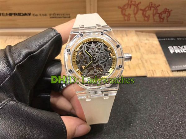 luxury mens watches transparent case rubber band autoamtic watch sapphire crystal hollow dial mechanical wristwatches luxury watch montre de, Slivery;brown
luxury mens watches transparent case rubber band autoamtic watch sapphire crystal hollow dial mechanical wristwatches luxury watch montre de, Slivery;brown