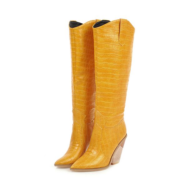 2019 luxury yellow boots women western knee high boots wedges 10cm high heels lady chunky stripper crocodile burgundy shoes, Black
2019 luxury yellow boots women western knee high boots wedges 10cm high heels lady chunky stripper crocodile burgundy shoes, Black
