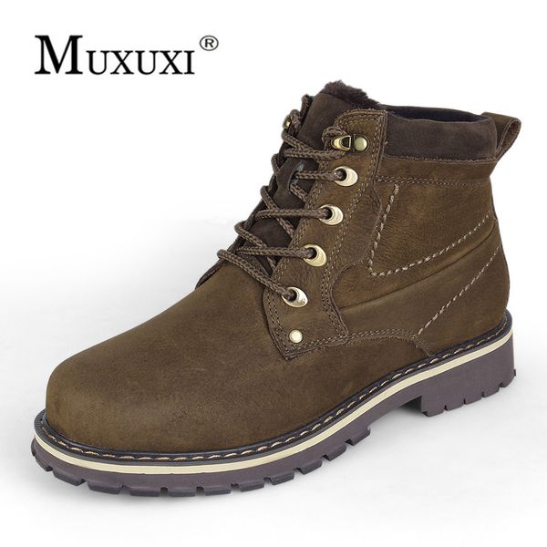 winter genuine leather men snow boots fashion model lace up causal outdoor boots waterpro snow fur warm, Black
winter genuine leather men snow boots fashion model lace up causal outdoor boots waterpro snow fur warm, Black