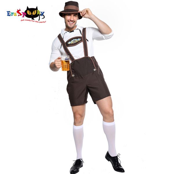 2019 men's oktoberfest cosplay lederhosen bavarian german beer waiter uniform festival overall halloween costume outfit hat, Black;red
2019 men's oktoberfest cosplay lederhosen bavarian german beer waiter uniform festival overall halloween costume outfit hat, Black;red