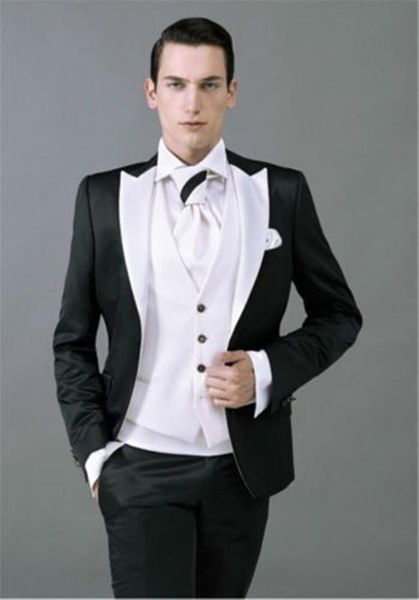 classic peak lapel wedding tuxedos slim fit suits for men groomsmen suit three pieces prom formal suits (jacket+pants+vest+tie) w90, Black;gray
classic peak lapel wedding tuxedos slim fit suits for men groomsmen suit three pieces prom formal suits (jacket+pants+vest+tie) w90, Black;gray