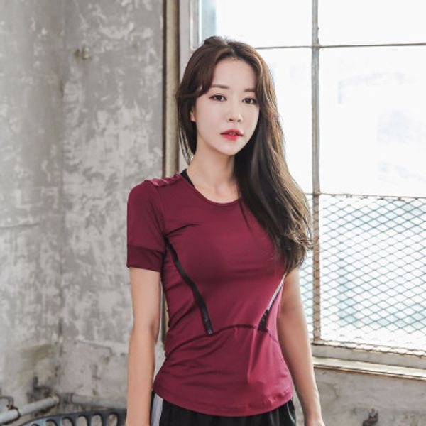 korean version of the new summer sports short-sleeved fitness stretch yoga clothing stitching mesh sleeves slim round neck shirt, White;red
korean version of the new summer sports short-sleeved fitness stretch yoga clothing stitching mesh sleeves slim round neck shirt, White;red