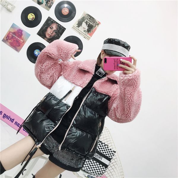 ladies winter new turn down collar thick parka women fashion lambswool patchwork coat casual oversize long sleeve jacket z437, Black
ladies winter new turn down collar thick parka women fashion lambswool patchwork coat casual oversize long sleeve jacket z437, Black