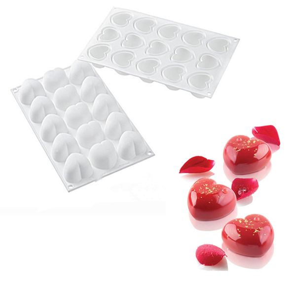 pastry molds 15 cavity white heart shaped cake pan mousse chocolate non-toxic microwave safe silicone dessert molds cake tray
pastry molds 15 cavity white heart shaped cake pan mousse chocolate non-toxic microwave safe silicone dessert molds cake tray