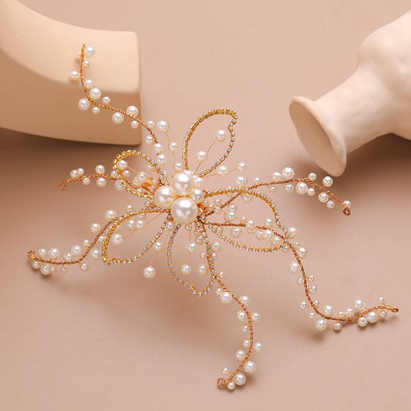 bridal tiara wedding hairpins bridal pearl flower crystal hair pins bridesmaid gift hairdressing metal women girl hair accessori, Golden;white
bridal tiara wedding hairpins bridal pearl flower crystal hair pins bridesmaid gift hairdressing metal women girl hair accessori, Golden;white