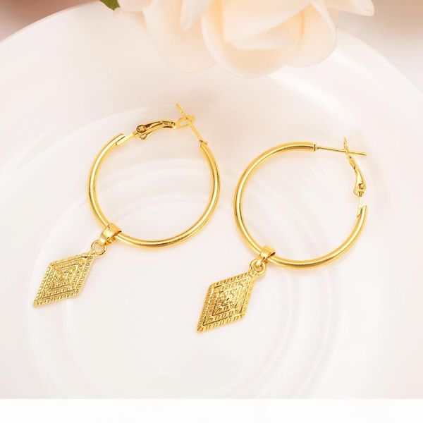 big hoops thai earrings drop dangle rhombus 22k 23k 24k baht pure yellow gold gp thai dress, Golden;silver 
big hoops thai earrings drop dangle rhombus 22k 23k 24k baht pure yellow gold gp thai dress, Golden;silver