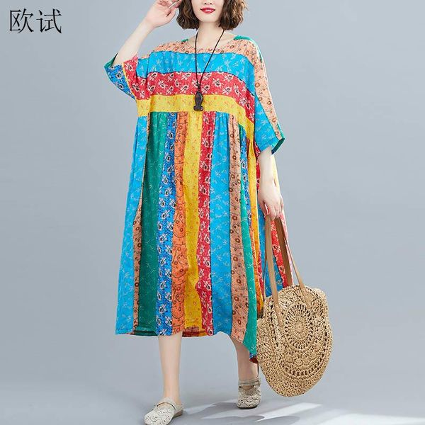 plus size striped floral boho dress 4xl 5xl 6xl 7xl casual ladies dresses summer beach cotton linen women print long dress 2020, Black;gray
plus size striped floral boho dress 4xl 5xl 6xl 7xl casual ladies dresses summer beach cotton linen women print long dress 2020, Black;gray