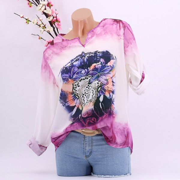 ishowtienda women womens and blouses casual bull head printed long sleeve v-neck shirt blouse camisas mujer verano, White
ishowtienda women womens and blouses casual bull head printed long sleeve v-neck shirt blouse camisas mujer verano, White
