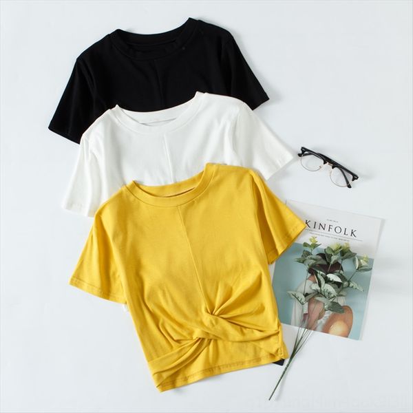 2020 women's t-shirt elastic elastic cotton short stretch cotton short sleeve solid color t-shirt weird girl 955, White
2020 women's t-shirt elastic elastic cotton short stretch cotton short sleeve solid color t-shirt weird girl 955, White