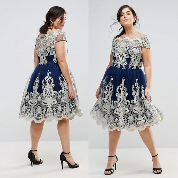 plus size lace short prom dresses bateau neck cap sleeves party dress a line knee length tulle evening gowns, Black
plus size lace short prom dresses bateau neck cap sleeves party dress a line knee length tulle evening gowns, Black