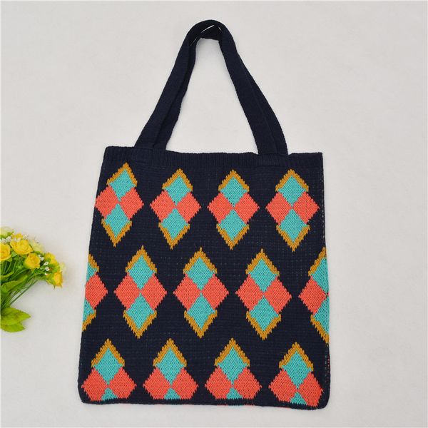 colorful tote bag quality knitted handmade shopping bag casual cotton blend geometric holiday beach
colorful tote bag quality knitted handmade shopping bag casual cotton blend geometric holiday beach