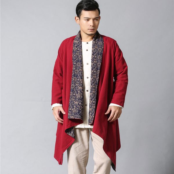 double face wear cotton linen trench national style men linen outerwear male loose pattern cloak clothing india nepal, Tan;black
double face wear cotton linen trench national style men linen outerwear male loose pattern cloak clothing india nepal, Tan;black