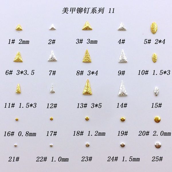100pcs/pack japan nail art alloy scrub rivets studs triangle leaf oval metal accessories for women pthera nail polish diy, Silver;gold
100pcs/pack japan nail art alloy scrub rivets studs triangle leaf oval metal accessories for women pthera nail polish diy, Silver;gold