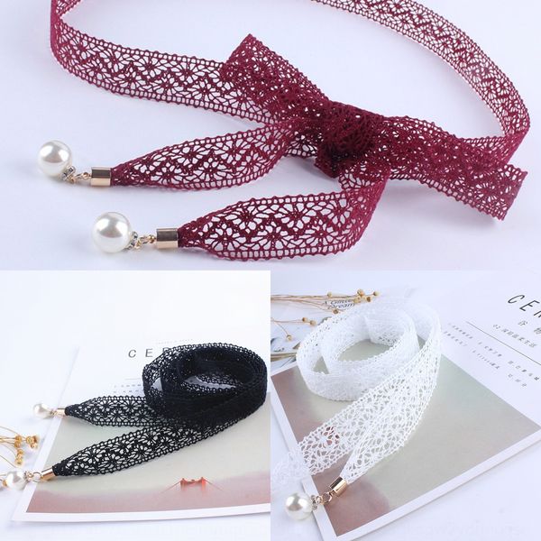 sweet belt women's decorative pearl dress with narrow long ribbon pendant lace skirt pearl pendant lace skirt ribbon black, Black;brown 
sweet belt women's decorative pearl dress with narrow long ribbon pendant lace skirt pearl pendant lace skirt ribbon black, Black;brown