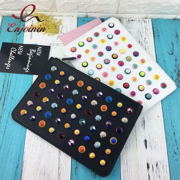 personalized fashion colored rivets pu leather punk ladies handbag envelope bag day clutches evening bag purse black & white
personalized fashion colored rivets pu leather punk ladies handbag envelope bag day clutches evening bag purse black & white