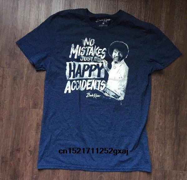 men t shirt bob ross no mistakes just happy accidents funny t-shirt novelty tshirt women, White;black
men t shirt bob ross no mistakes just happy accidents funny t-shirt novelty tshirt women, White;black