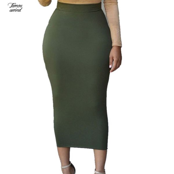 women lady pencil skirts 2019 spring new arrival high waist slim skirt stretch literary midi solid long skirts, Black
women lady pencil skirts 2019 spring new arrival high waist slim skirt stretch literary midi solid long skirts, Black