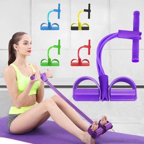 4 tubes fitness resistance band natural latex foot pedal elastic pull rope for abdomen/waist/arm stretching slimming training
4 tubes fitness resistance band natural latex foot pedal elastic pull rope for abdomen/waist/arm stretching slimming training