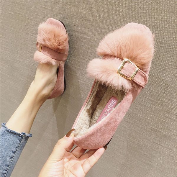 2019 winter new wool shoes women short plush shoes buckle fur flat lady's comfortable warm furry flats 35-41, Black
2019 winter new wool shoes women short plush shoes buckle fur flat lady's comfortable warm furry flats 35-41, Black