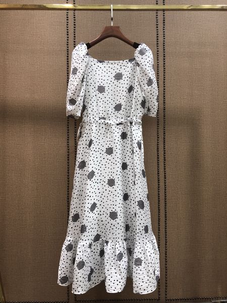 2020 white dots print long women dress designer slash neck puff sleeves bohemian vestidos de festa 8966, Black
2020 white dots print long women dress designer slash neck puff sleeves bohemian vestidos de festa 8966, Black