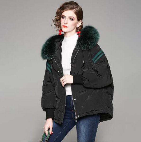 women down coat 2018 new winter big fur collar warm snow jacket female outwear fashion casual white duck down quilted parka, Black
women down coat 2018 new winter big fur collar warm snow jacket female outwear fashion casual white duck down quilted parka, Black