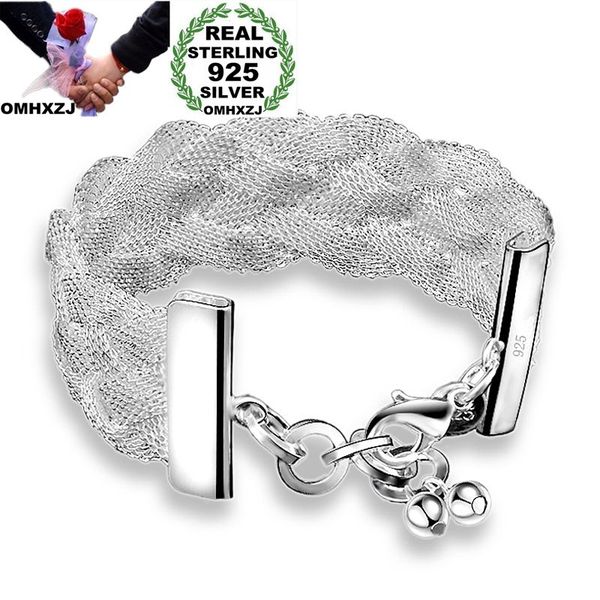omhxzj wholesale personality fashion woman girl party wedding gift silver mesh weaving chain 925 sterling silver bracelet br57, Golden;silver
omhxzj wholesale personality fashion woman girl party wedding gift silver mesh weaving chain 925 sterling silver bracelet br57, Golden;silver