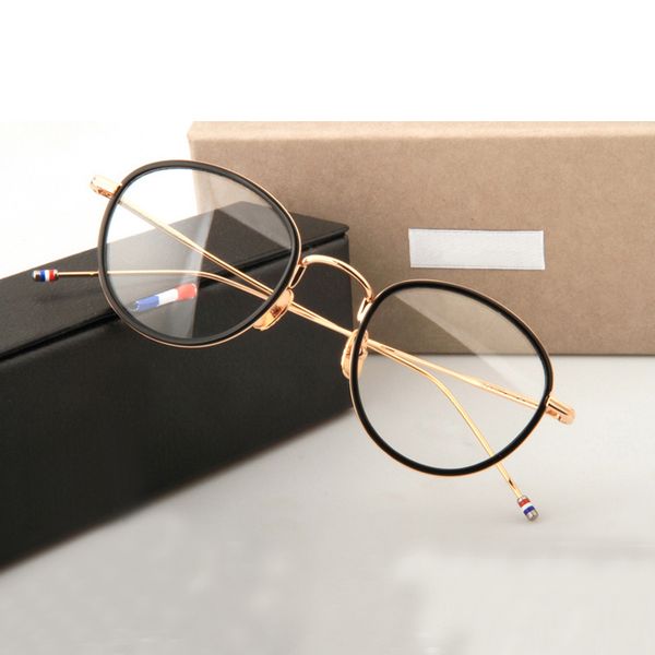 thom design vintage round acetate metal eyeglasses optical prescription glasses frame for men women circle eyewear 905, Black
thom design vintage round acetate metal eyeglasses optical prescription glasses frame for men women circle eyewear 905, Black