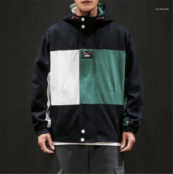 sleeve contrast color mens hooded outerwear loose males casual jackets plus size mens designer jackets long, Black;brown
sleeve contrast color mens hooded outerwear loose males casual jackets plus size mens designer jackets long, Black;brown