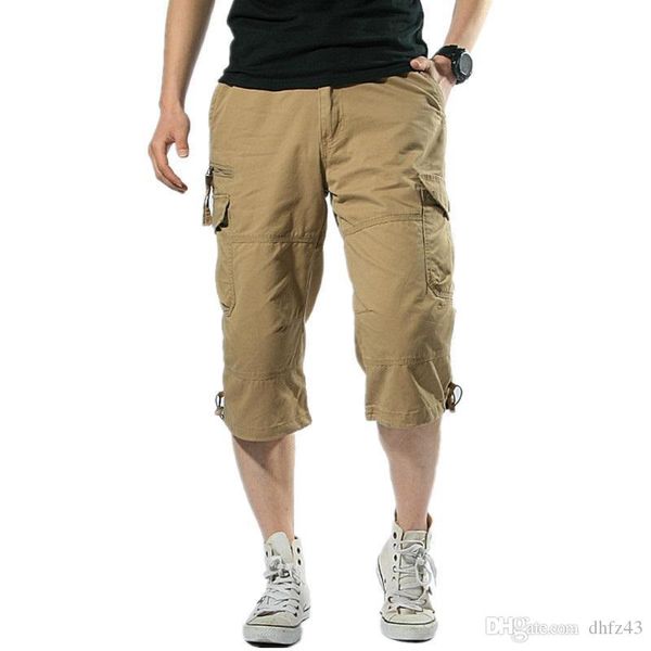 male shorts multi pocket summer loose zipper plus size short pant casual cotton long mens cargo shorts, White;black
male shorts multi pocket summer loose zipper plus size short pant casual cotton long mens cargo shorts, White;black