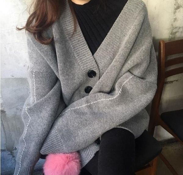 women thichen korean sweater cardigan long sleeve single breasted loose lazy style knitted open coat plus size sueter kardigan
women thichen korean sweater cardigan long sleeve single breasted loose lazy style knitted open coat plus size sueter kardigan