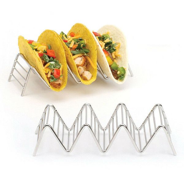 faroot wave shape stainless steel taco holders mexican food rack dog holder stand taco rack shell 1-4 tacos display
faroot wave shape stainless steel taco holders mexican food rack dog holder stand taco rack shell 1-4 tacos display