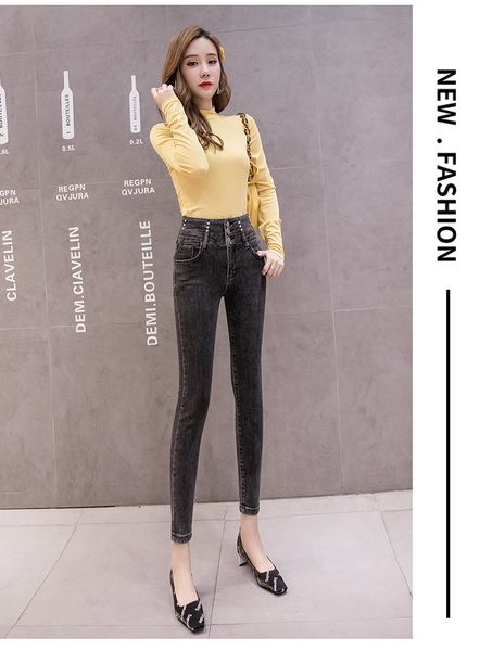 jet black female wide-legged pants jeans tide nine points loose straight, Blue
jet black female wide-legged pants jeans tide nine points loose straight, Blue