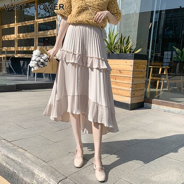 skirts 2021 womens korean style fashion midi skirt woman spring summer clothes elegant high waist white ruffles pleated, Black
skirts 2021 womens korean style fashion midi skirt woman spring summer clothes elegant high waist white ruffles pleated, Black
