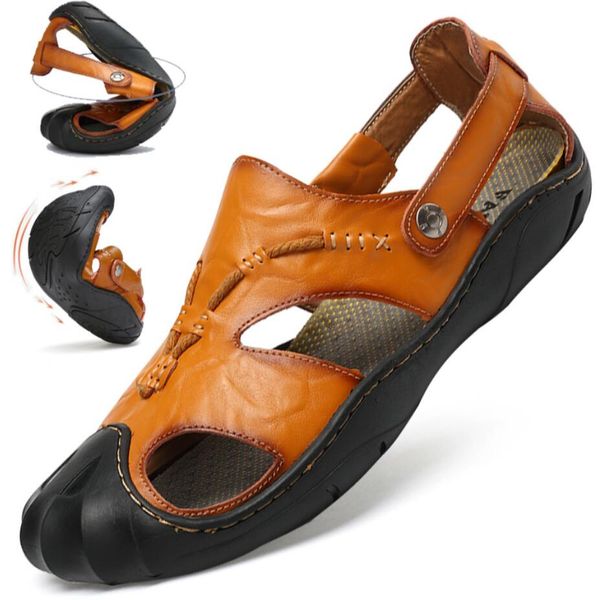 men genuine leather classic gladiator sandals 2019 summer slipper outdoor sneaker beach flip flops men water trekking sandals, Black
men genuine leather classic gladiator sandals 2019 summer slipper outdoor sneaker beach flip flops men water trekking sandals, Black